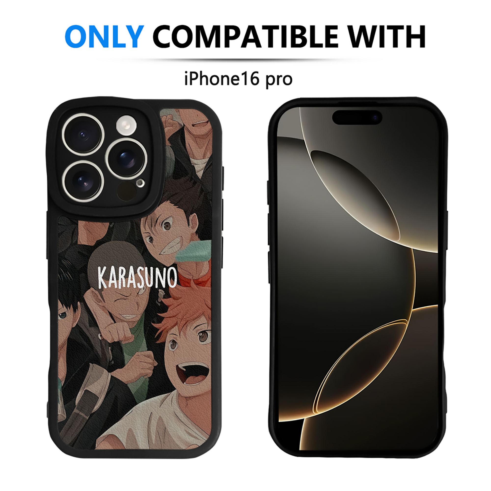 （画像用） ハイキュー!! Haikyu!! 【iPhone 16シリーズ対応】シリコンスマホケース（レザー調） 材質：シリコン